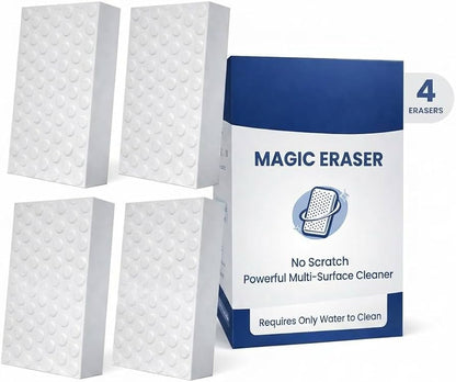 Magic Eraser Cleaning Sponge – 4 Pack | Multi-Surface Stain & Scuff Mark Remover